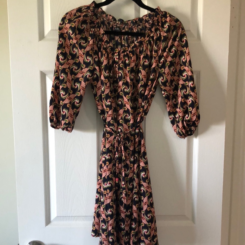 Long sleeve shirt dress above knees